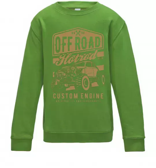 Детский Свитшот Offroad Hotrod Лаймовый фото
