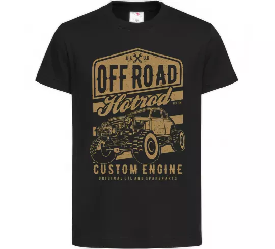Дитяча футболка Offroad Hotrod Чорний фото