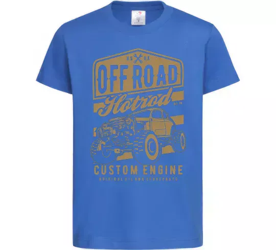 Дитяча футболка Offroad Hotrod Яскраво-синій фото