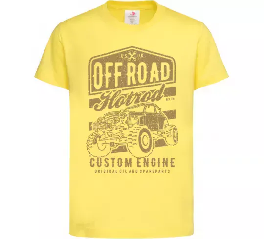 Дитяча футболка Offroad Hotrod Лимонний фото