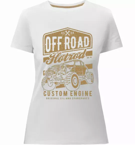 Женская премиум футболка Offroad Hotrod Белый фото