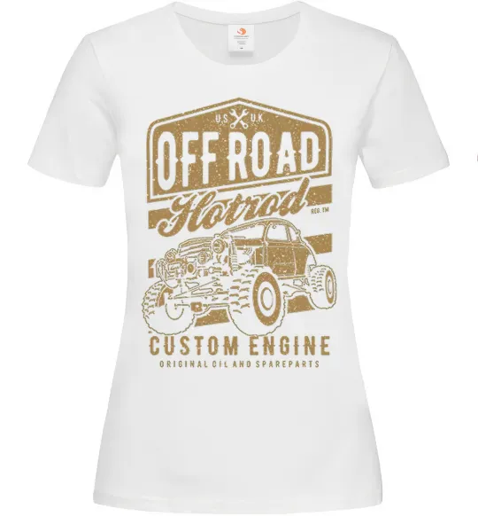 Женская футболка Offroad Hotrod Белый фото
