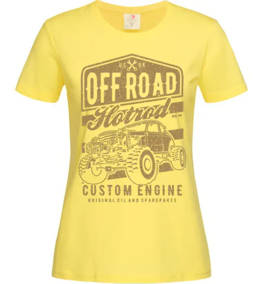 Женская футболка Offroad Hotrod Лимонный фото