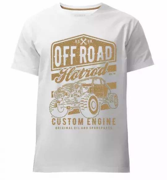 Чоловіча преміум футболка Offroad Hotrod Білий фото