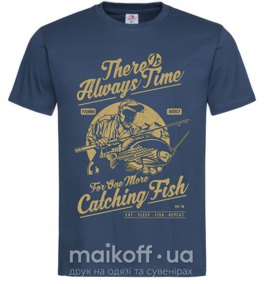 Мужская футболка One More Catching Fish Темно-синий фото