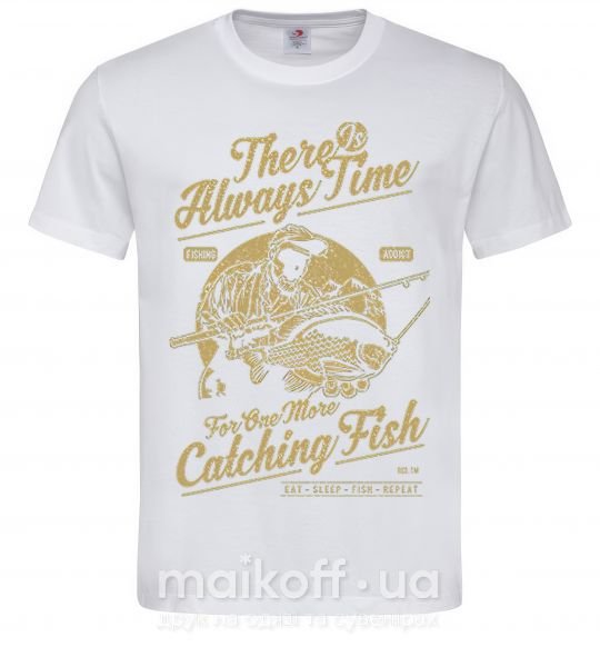Мужская футболка One More Catching Fish Белый фото