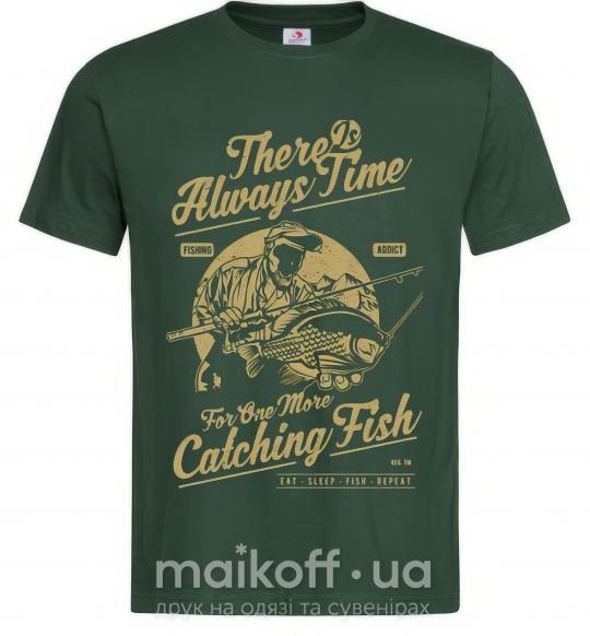 Мужская футболка One More Catching Fish Темно-зеленый фото