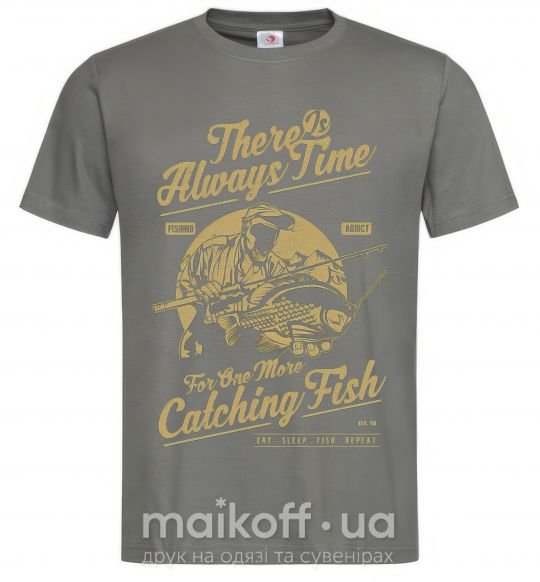Чоловіча футболка One More Catching Fish Графіт фото