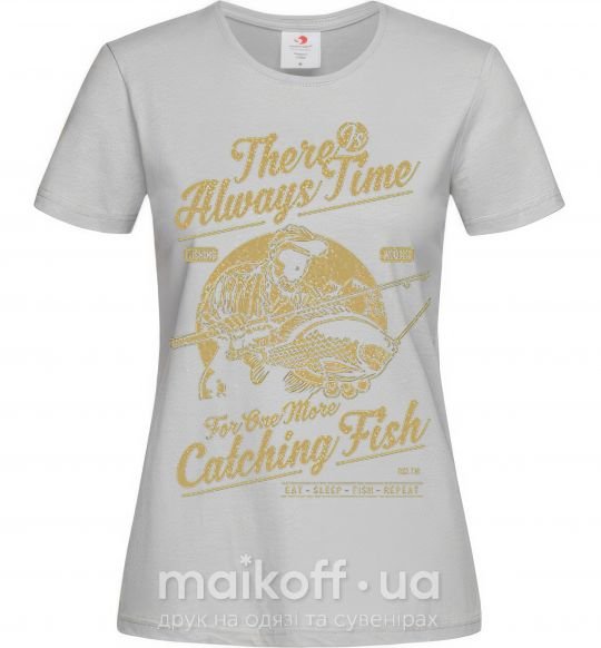 Жіноча футболка One More Catching Fish Сірий фото