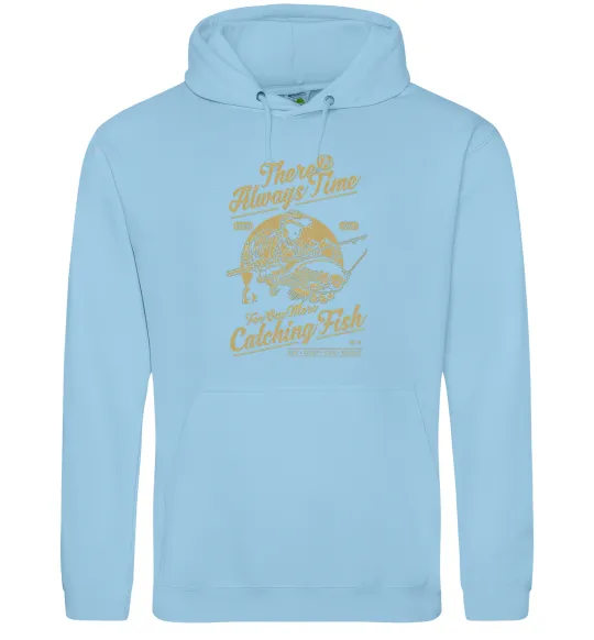 Мужская толстовка (худи) One More Catching Fish Голубой фото