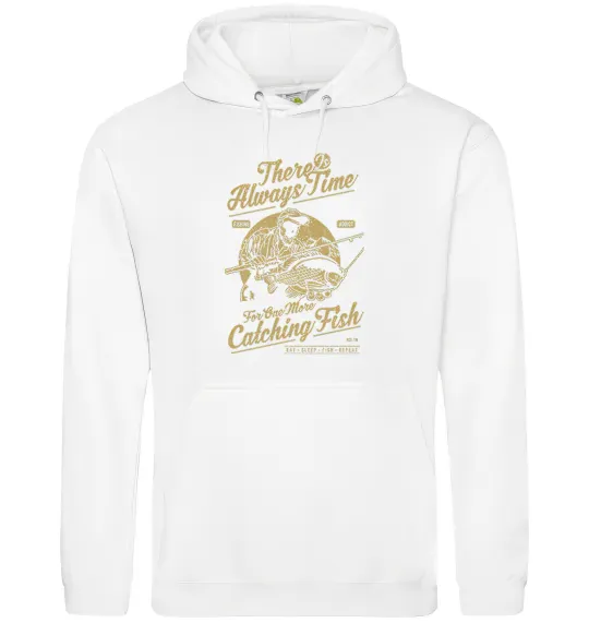 Женская толстовка (худи) One More Catching Fish Белый фото