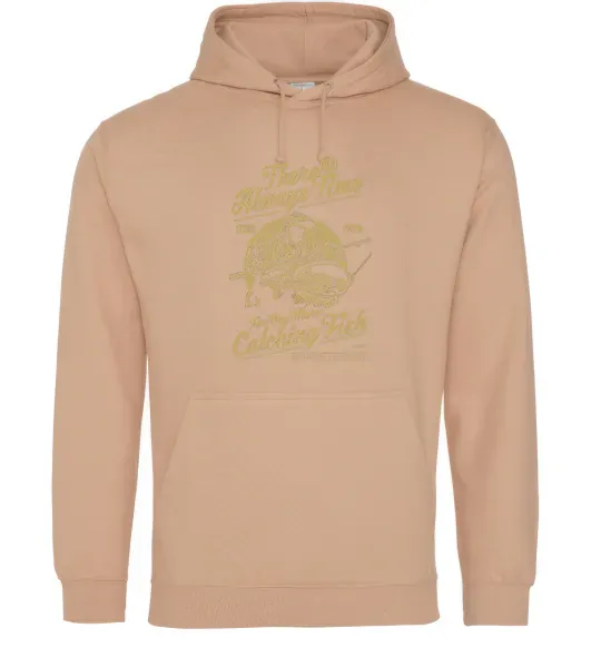 Женская толстовка (худи) One More Catching Fish Песочный фото