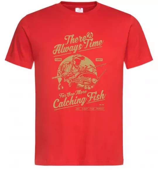 Мужская футболка One More Catching Fish Красный фото