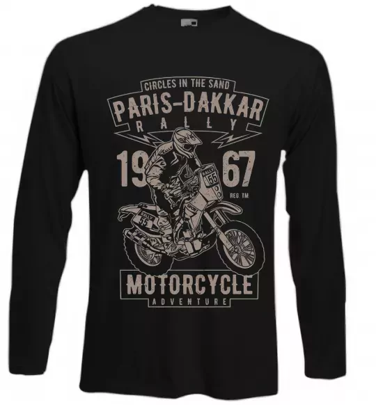Лонгслив Paris Dakkar Rally Motorcycle Черный фото