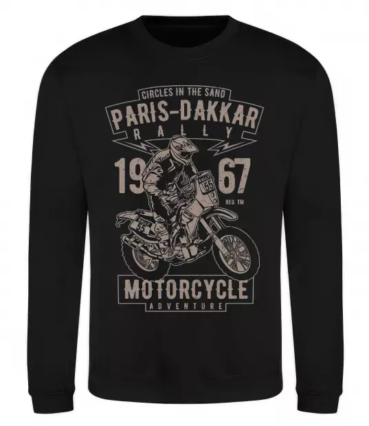 Світшот Paris Dakkar Rally Motorcycle Чорний фото