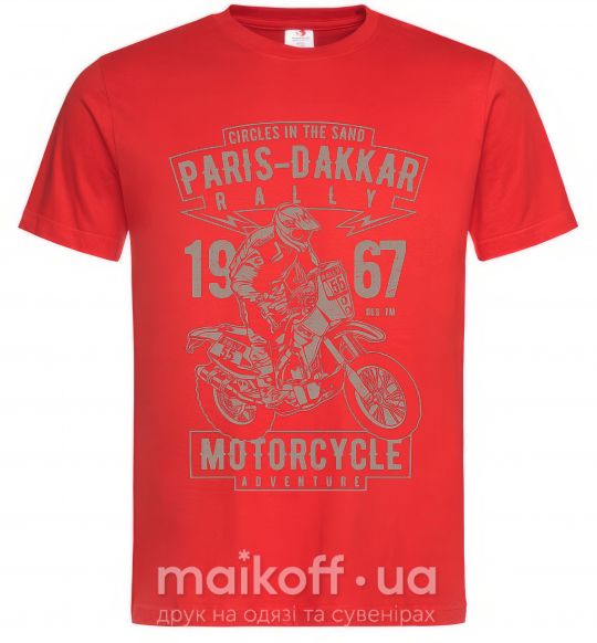 Мужская футболка Paris Dakkar Rally Motorcycle Красный фото