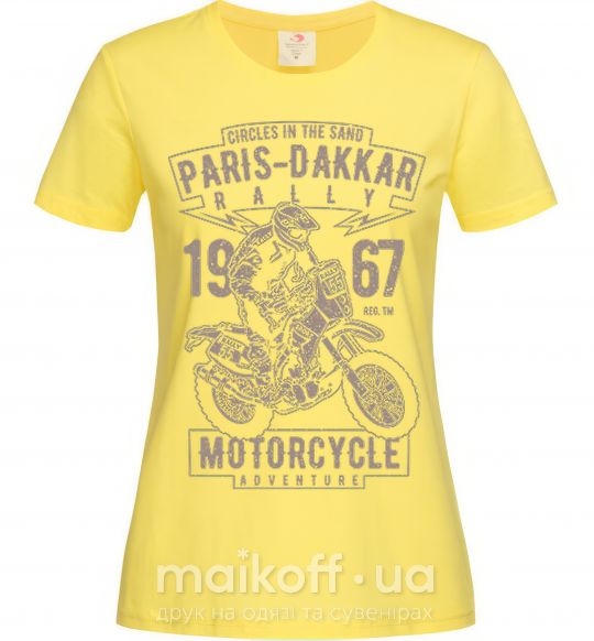 Женская футболка Paris Dakkar Rally Motorcycle Лимонный фото
