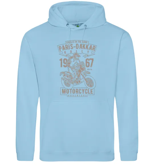 Жіноча толстовка (худі) Paris Dakkar Rally Motorcycle Блакитний фото