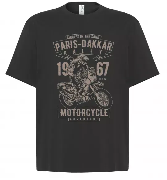 Футболка Оверсайз Paris Dakkar Rally Motorcycle Чорний фото