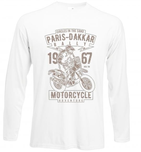 Реглан Paris Dakkar Rally Motorcycle Білий фото