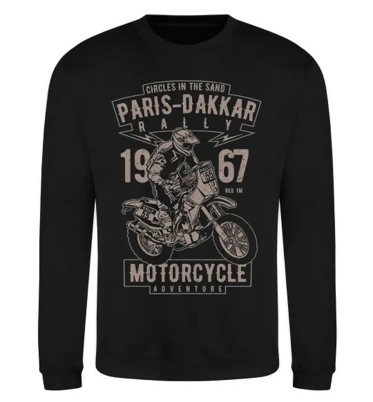 Світшот Paris Dakkar Rally Motorcycle Чорний фото