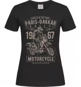 Жіноча футболка Paris Dakkar Rally Motorcycle Чорний фото