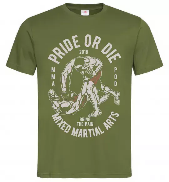 Мужская футболка Pride Or Die Оливковый фото