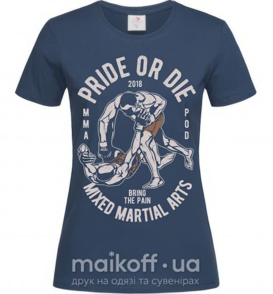 Жіноча футболка Pride Or Die Темно-синій фото