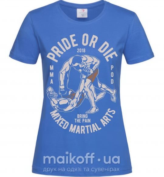 Женская футболка Pride Or Die Ярко-синий фото