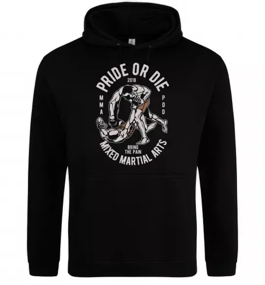 Мужская толстовка (худи) Pride Or Die Черный фото