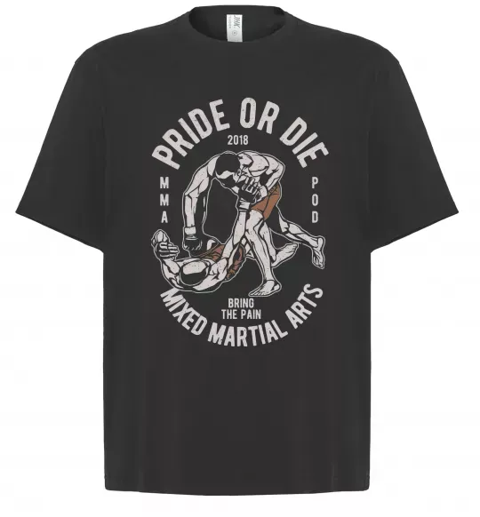 Футболка Оверсайз Pride Or Die Чорний фото