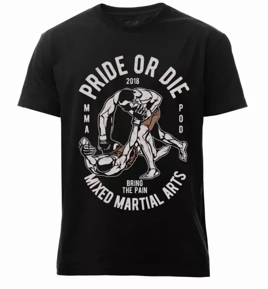 Мужская премиум футболка Pride Or Die Черный фото