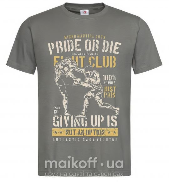 Мужская футболка Pride Or Die Fight club Графит фото