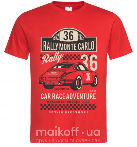 Чоловіча футболка Rally Monte Carlo Червоний фото