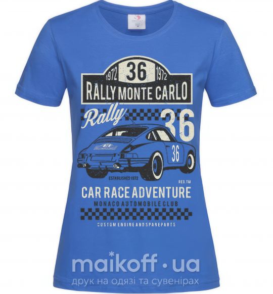 Женская футболка Rally Monte Carlo Ярко-синий фото