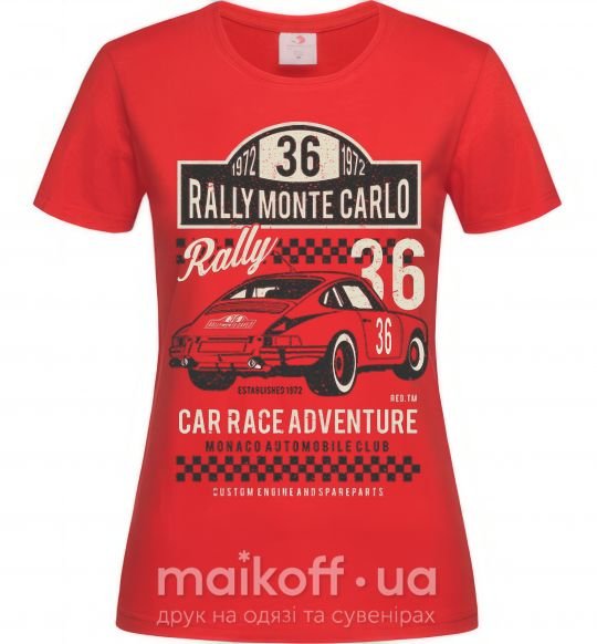 Женская футболка Rally Monte Carlo Красный фото