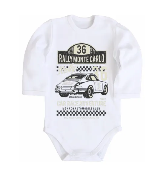 Дитячий бодік Rally Monte Carlo Білий фото