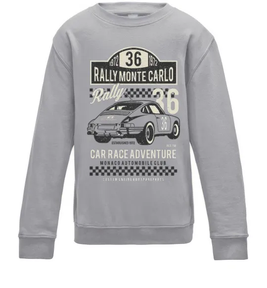 Дитячий світшот Rally Monte Carlo Сірий меланж фото