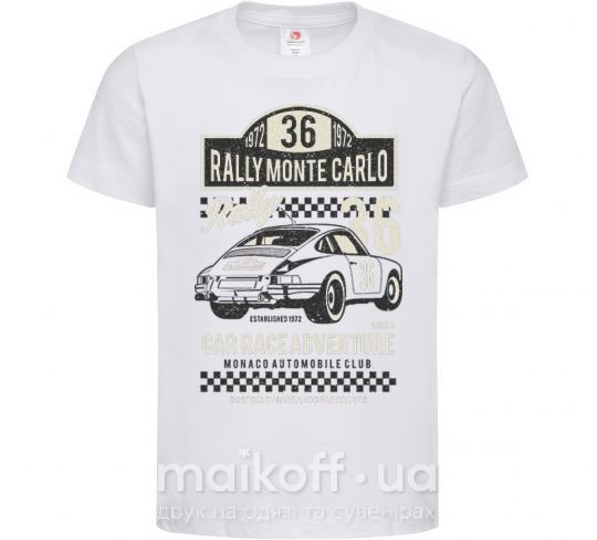 Дитяча футболка Rally Monte Carlo Білий фото