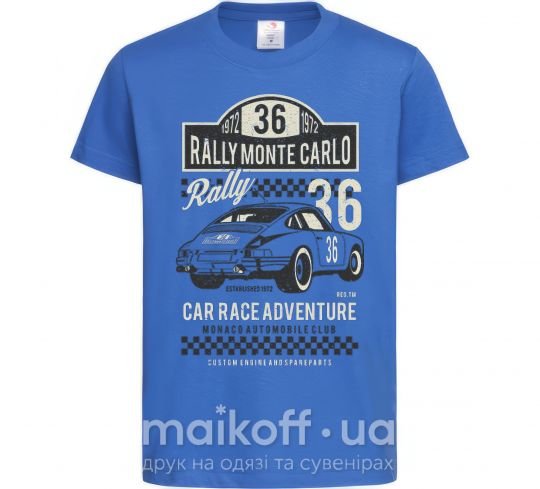 Дитяча футболка Rally Monte Carlo Яскраво-синій фото