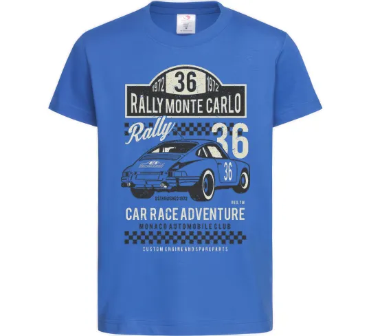 Дитяча футболка Rally Monte Carlo Яскраво-синій фото