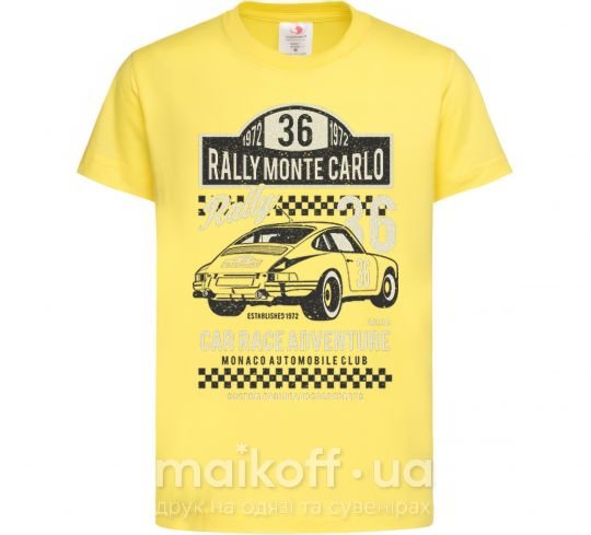 Дитяча футболка Rally Monte Carlo Лимонний фото