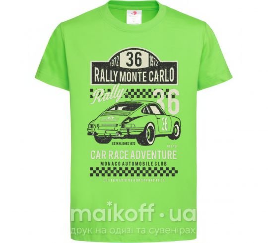 Дитяча футболка Rally Monte Carlo Лаймовий фото
