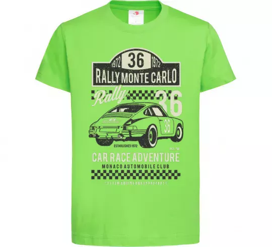 Дитяча футболка Rally Monte Carlo Лаймовий фото