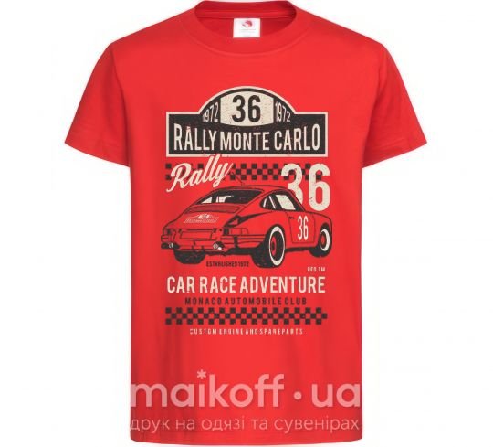 Дитяча футболка Rally Monte Carlo Червоний фото