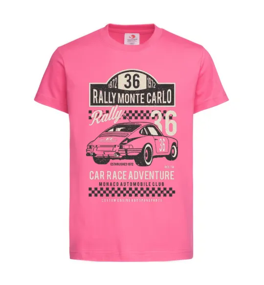 Дитяча футболка Rally Monte Carlo Яскраво-рожевий фото