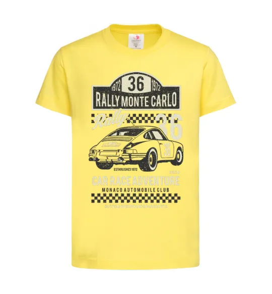 Дитяча футболка Rally Monte Carlo Лимонний фото