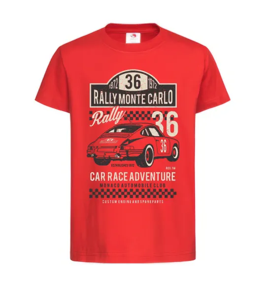 Дитяча футболка Rally Monte Carlo Червоний фото