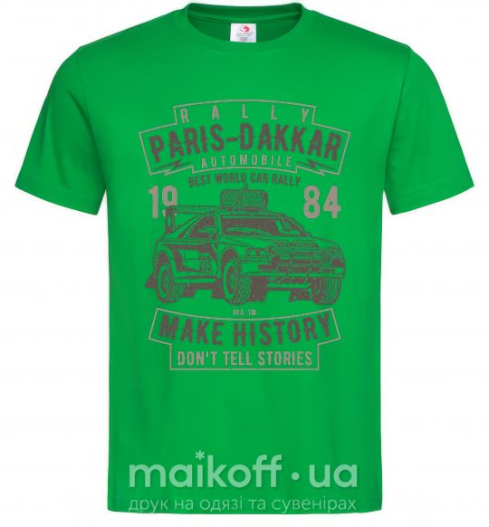 Мужская футболка Rally Paris Dakar Automobile Зеленый фото