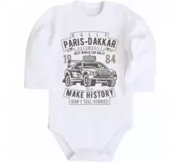 Детский боди Rally Paris Dakar Automobile Белый фото